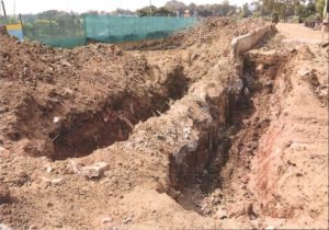 Capping Beam Excavation work in progress UG Ramp