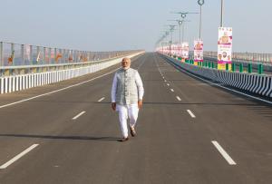 Honourable Prime Minister Shri Narendra Modi inaugurated India s longest sea bridge the Atal Bihari Vajpayee Sewri Nhava Sheva Atal Setu on 12th January