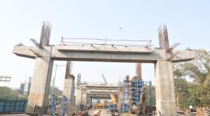 Airport Colony Elevated Station Portal Beam C8-C17 Casted