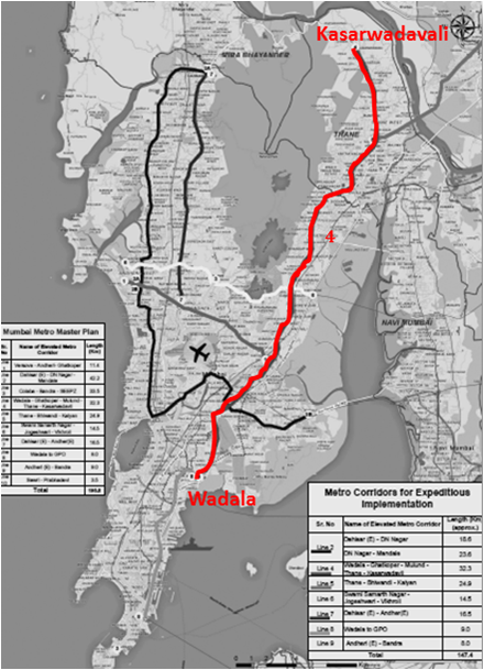 नकाशा-Metro Line 4